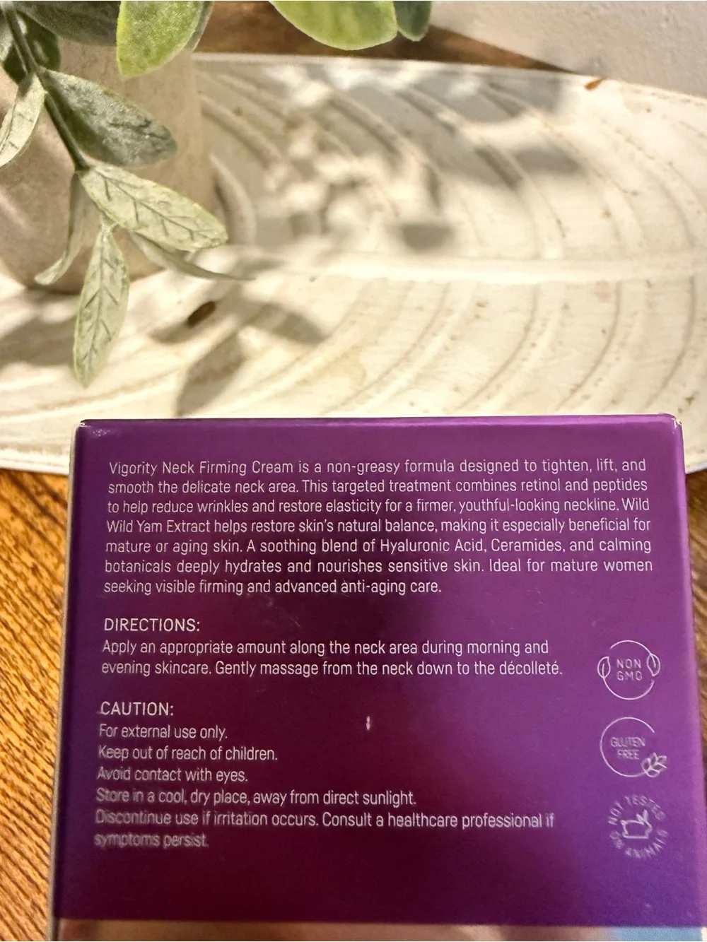 Vigority Neck Firming Cream - Purple Packaging